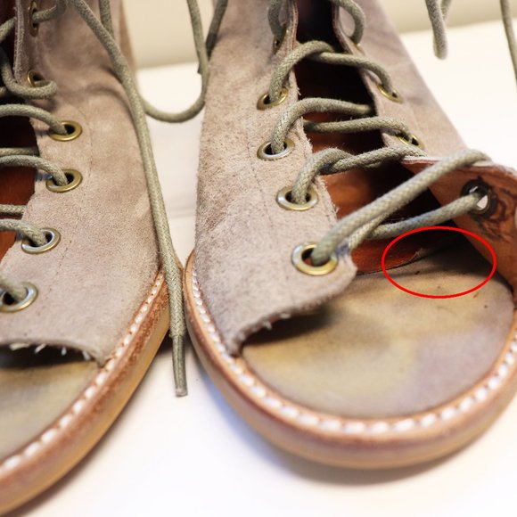 Jeffrey Campbell Cos Taupe Suede Lace-Up Booties 9 - Picture 14 of 16